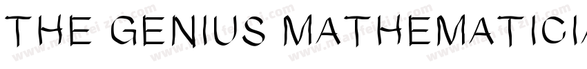 THE GENIUS MATHEMATICIAN字体转换